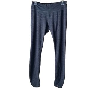 PrAna Ruched Active Leggings Gray Diamond Print Size M